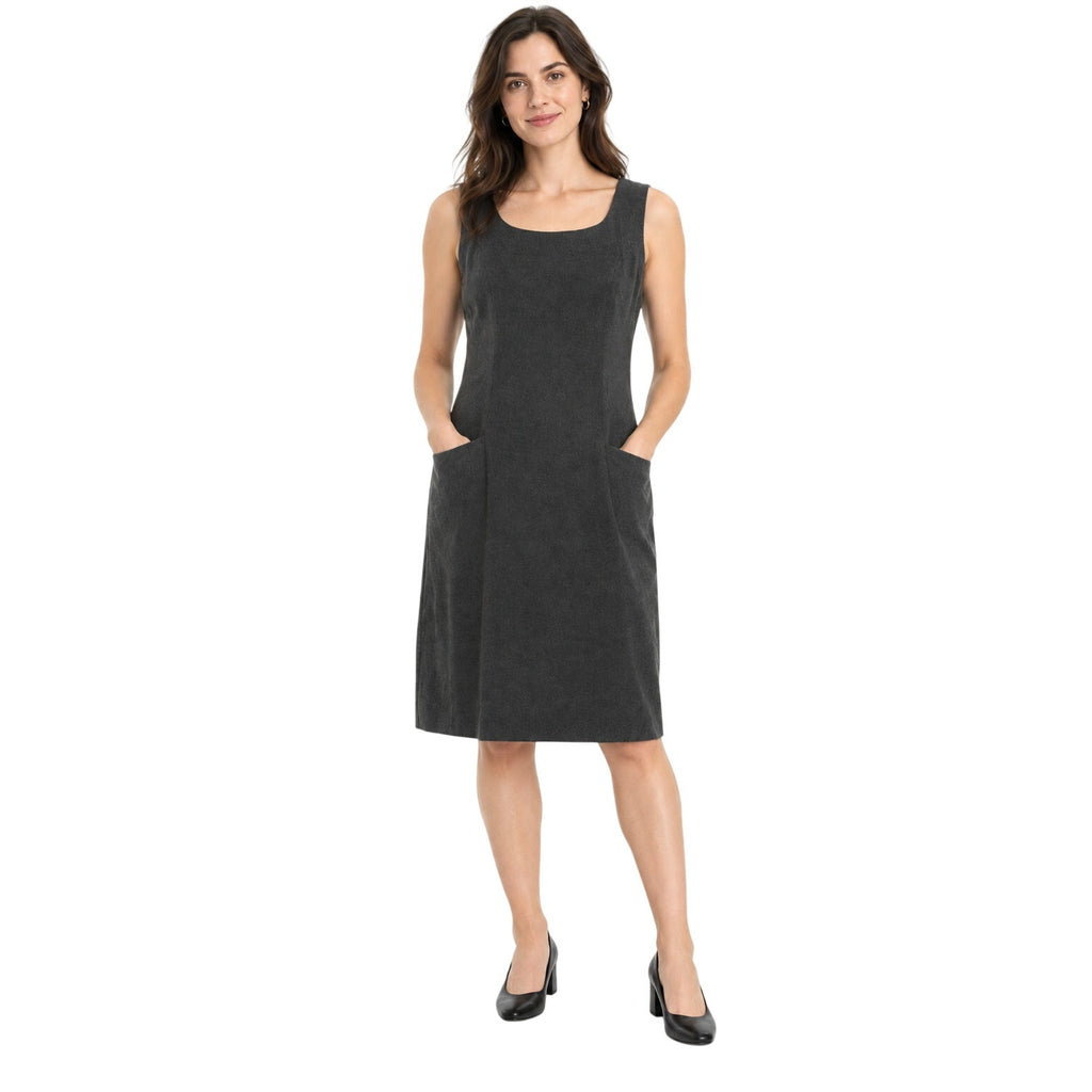 Vintage 1970s Lane Bryant Jr Plenty Gray Wool Two-Way Shift Dress Women's Large