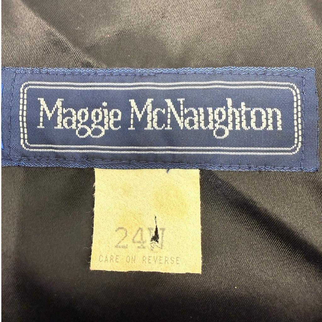 Maggie McNaughton Black Velvet Floral Glitter Jacket Women's 24 USA