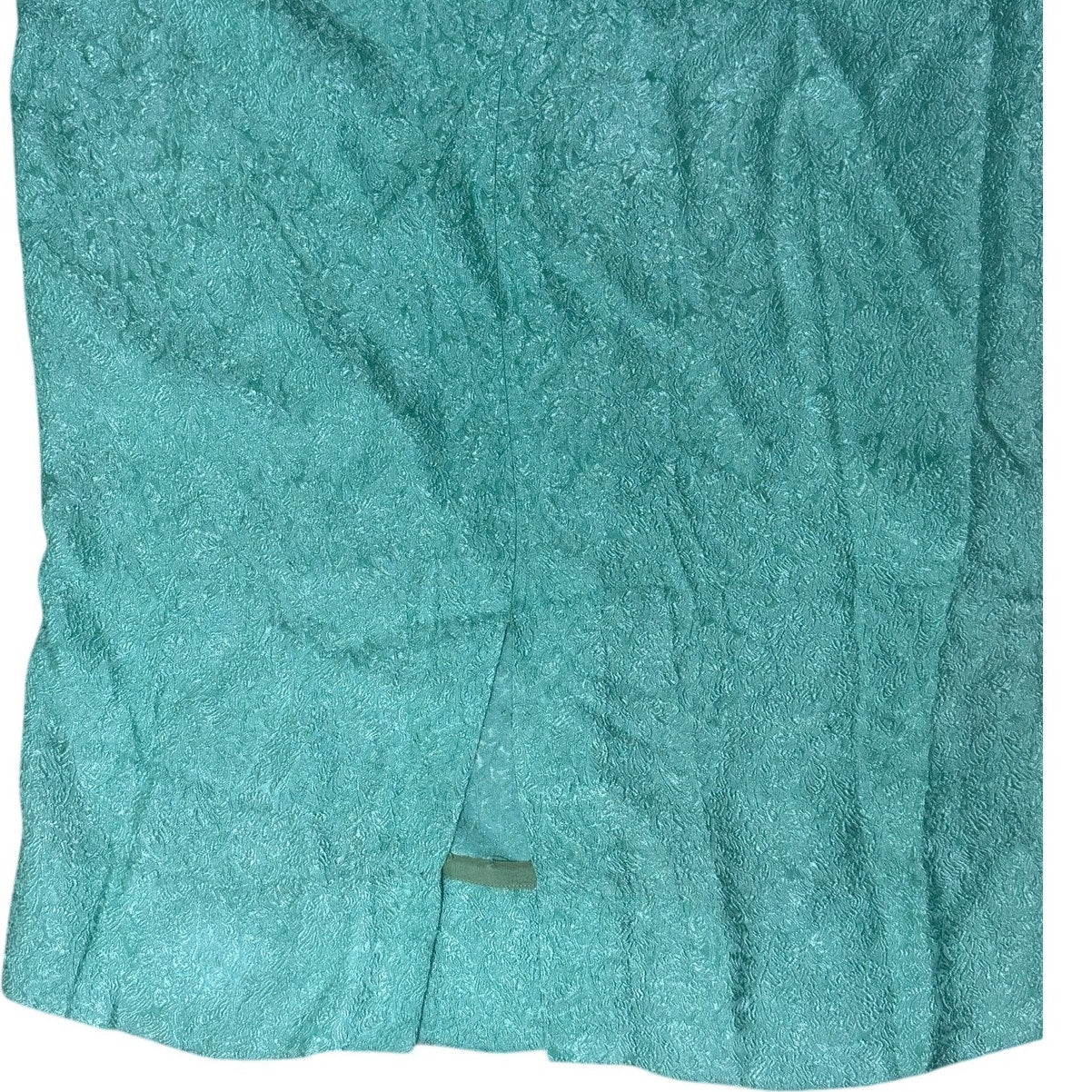 Vintage 60s Women's XS Mint Green Textured Rayon Maxi Dress