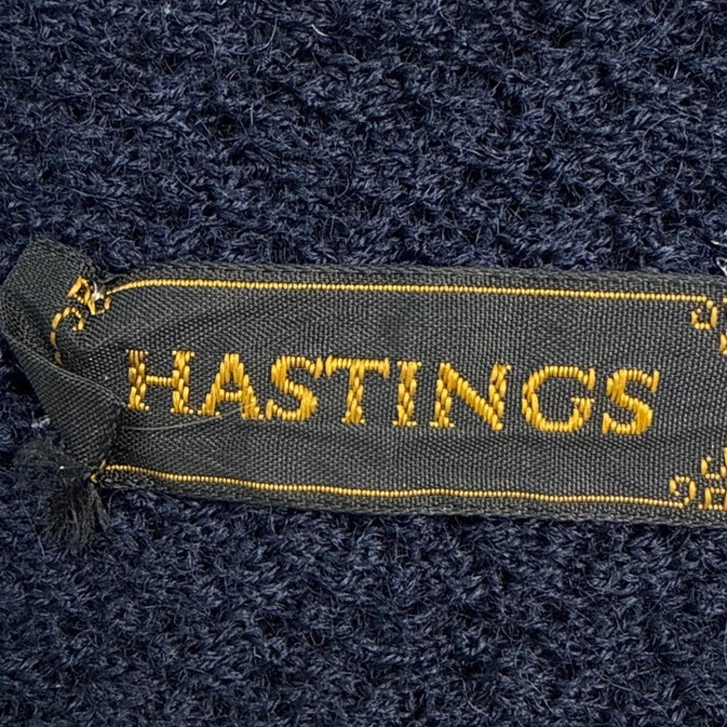 Vintage 70s Kipper for Hastings Navy Wool Knit Necktie 3.5” Wide