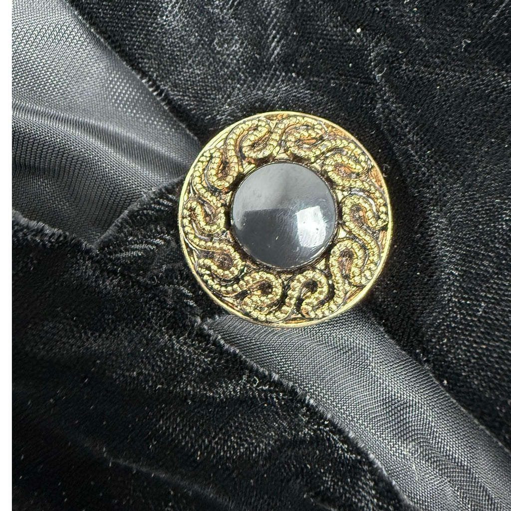 Vintage 1980s Fitting Image Avenue Black Velvet Skirt Suit Plus Size 18