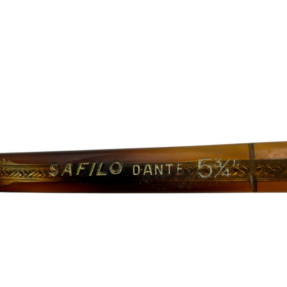 Vintage Safilo Dante Eyeglass Frames Brown Tortoise Italy 5 3/4 Unisex