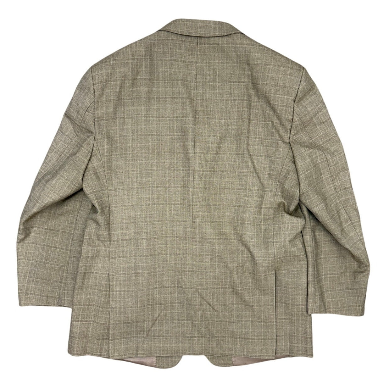 Vintage 90s Oleg Cassini Tan Check Wool Blend Sport Coat Blazer Men's 46R