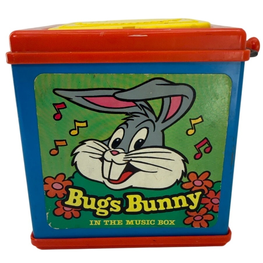 Vintage 1976 Mattel Bugs Bunny Music Box Jack in the Box Looney Tunes