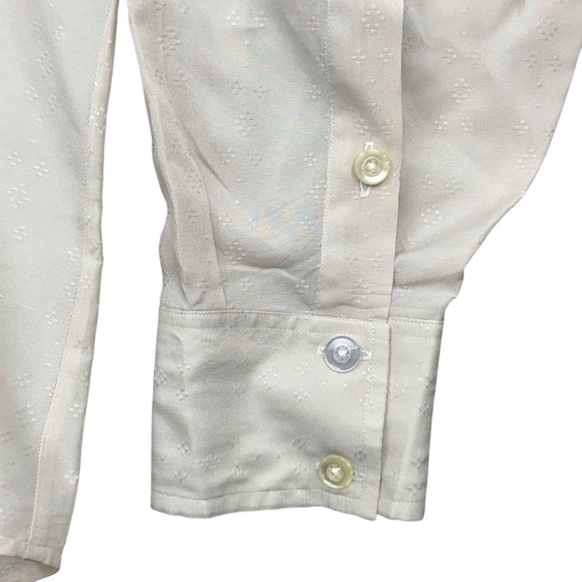 Vintage 80s Jimmy’s Button Down Long Sleeve Shirt Beige White Men's Large