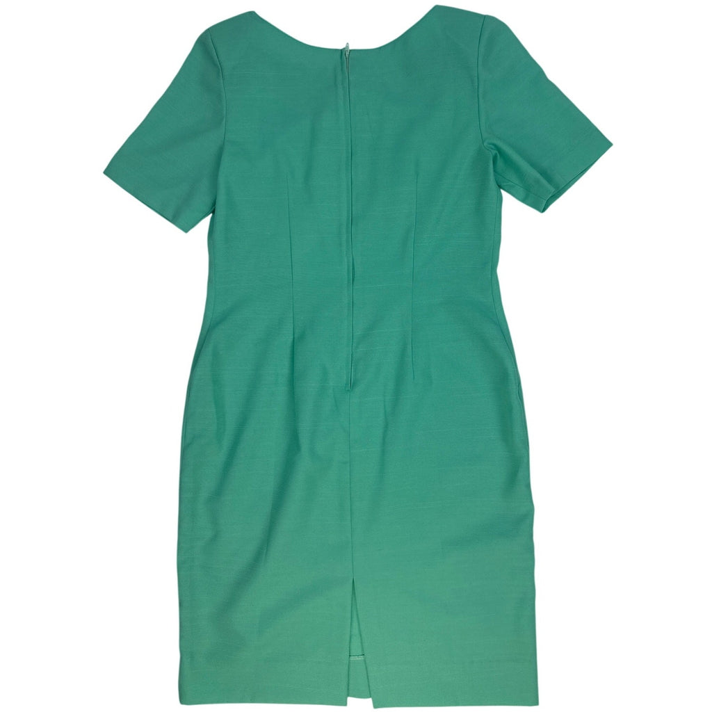 Vintage 1980s Mint Green Shantung A-Line Midi Dress Womens Small