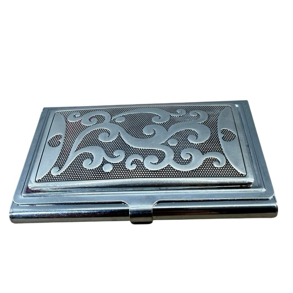 Brighton Business Card Holder Mirror Silver 2.5x3.5