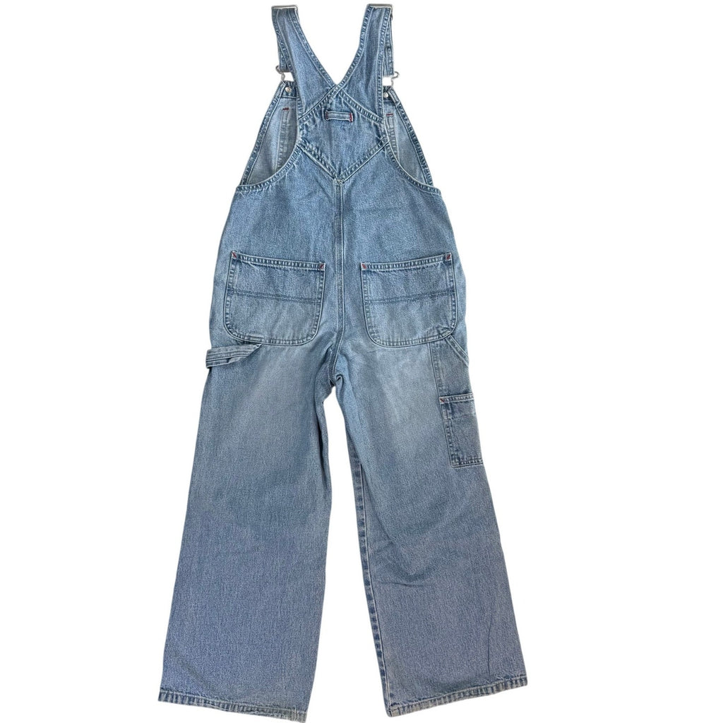 Vintage 90s GAP Denim Overalls Girls Medium Wide Leg Adjustable Straps