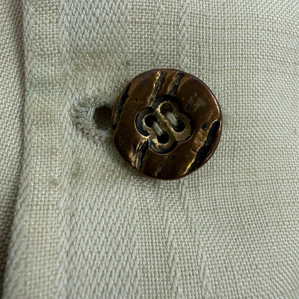 Vintage 70s Countess Mara Ivory Silk Shantung Sport Coat Blazer 44R