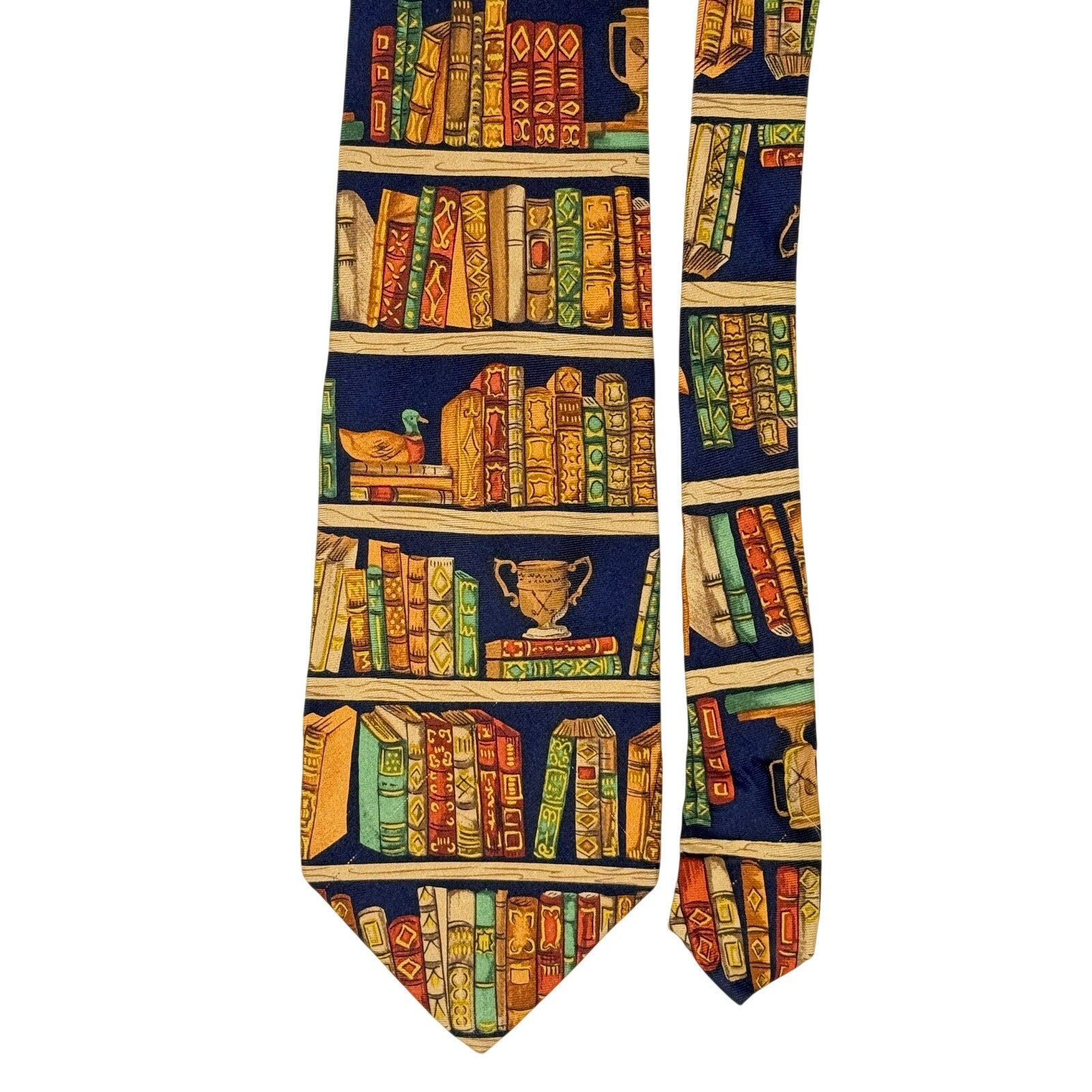 aLynn Ex Libris Library Books Silk Necktie 61" USA Made Extra Long