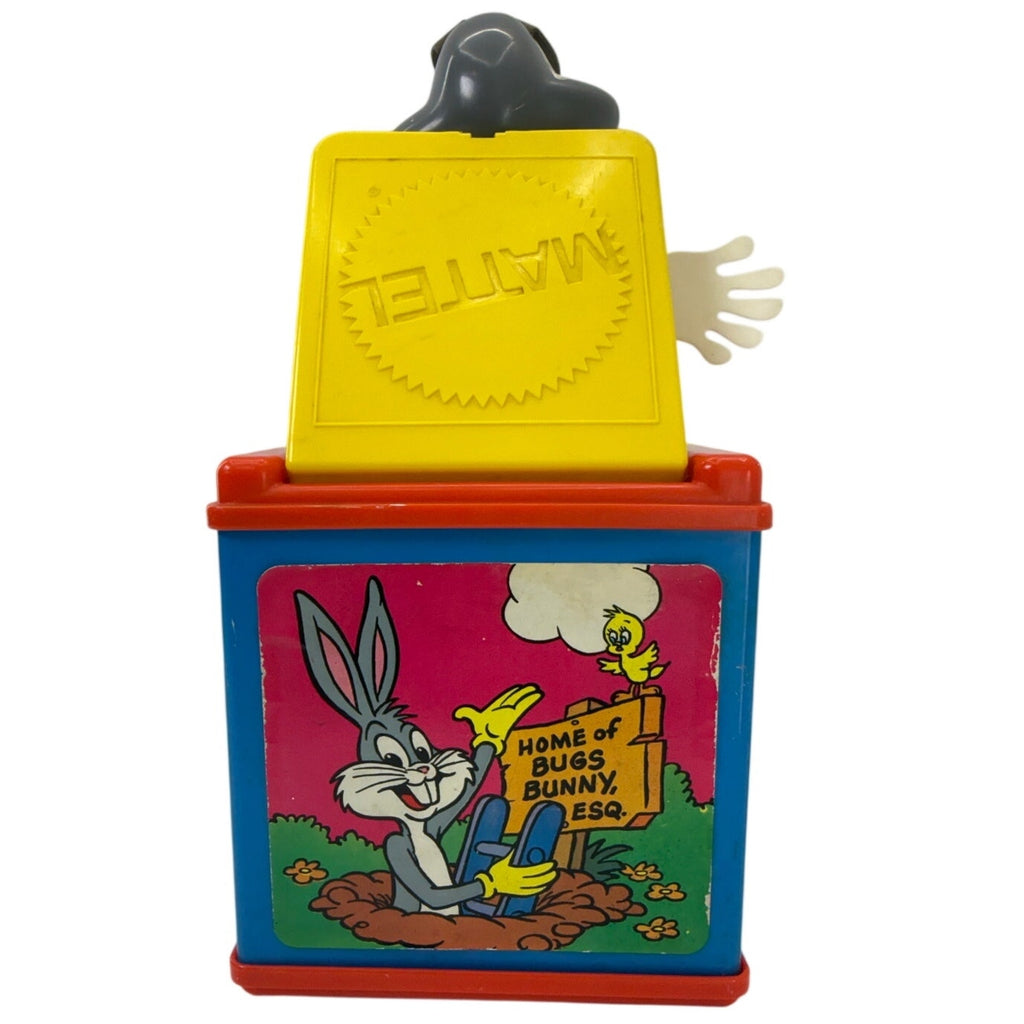 Vintage 1976 Mattel Bugs Bunny Music Box Jack in the Box Looney Tunes