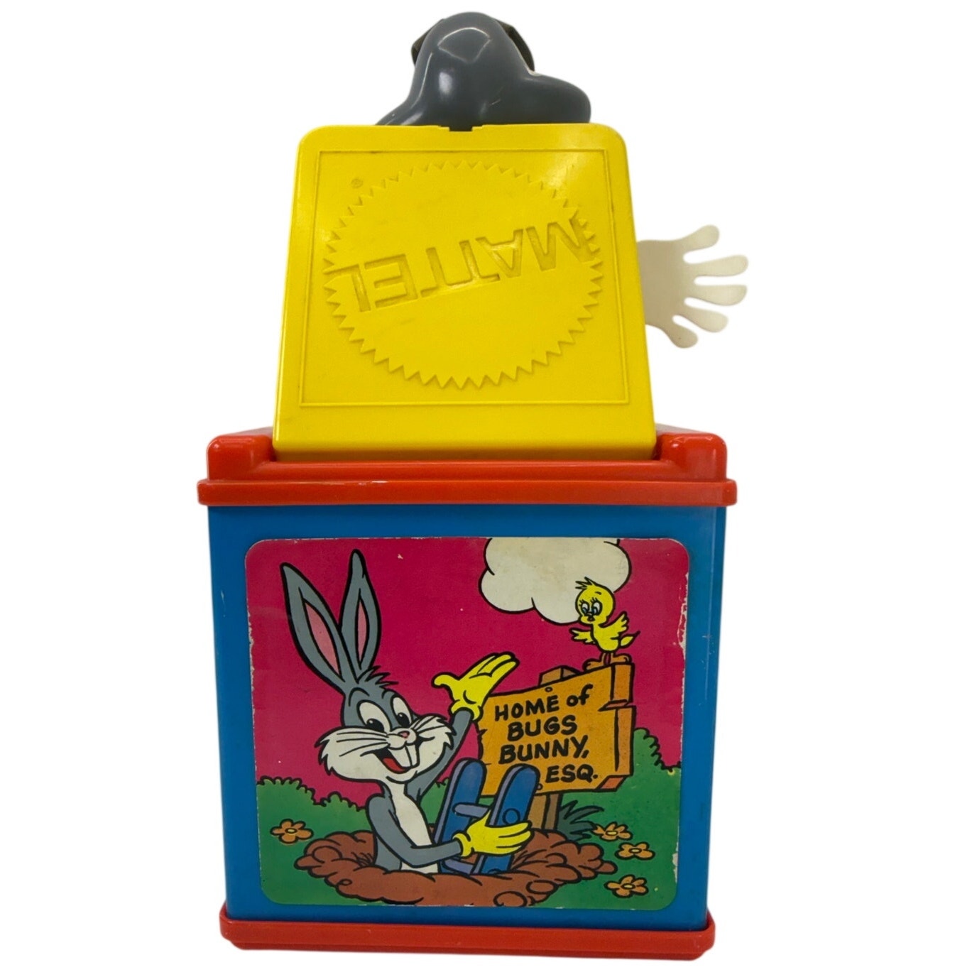 Vintage 1976 Mattel Bugs Bunny Music Box Jack in the Box Looney Tunes