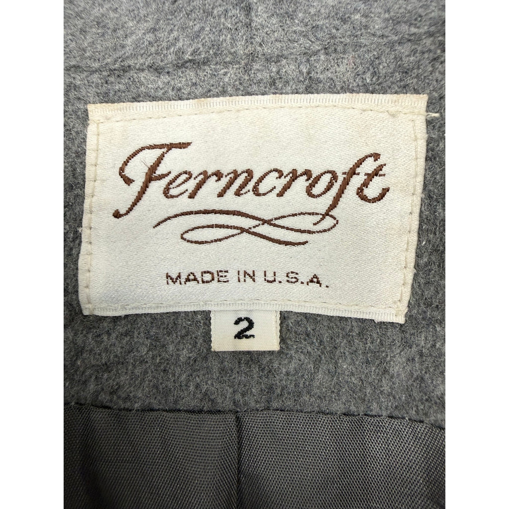 Vintage 80s Women's 2 Ferncroft Gray Wool Cashmere Blend Long Coat USA Made