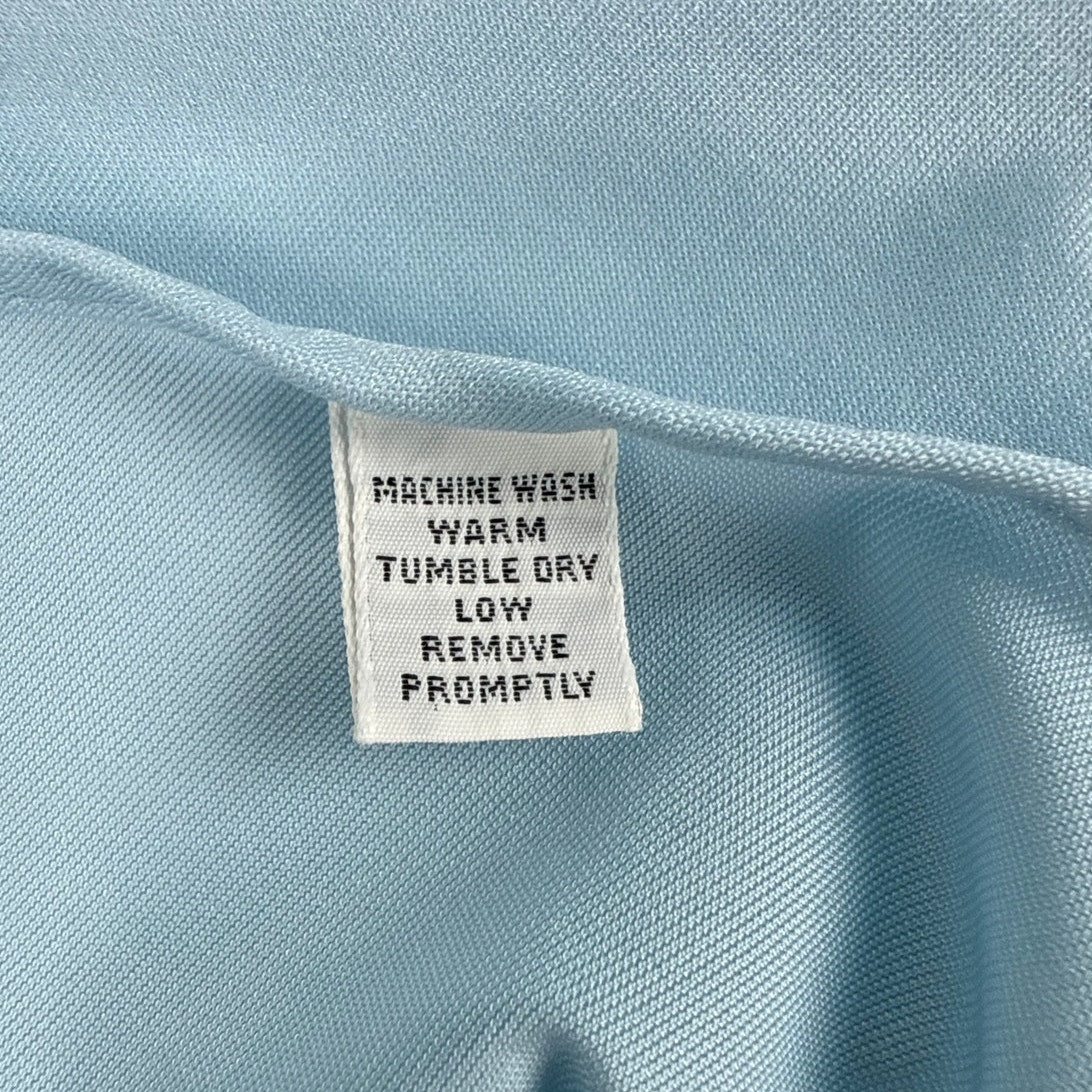 Vintage 70s Career Club Baby Blue Qiana Nylon Disco Shirt Mens Large
