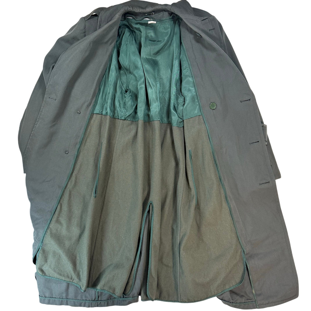 Vintage 70s Men's Small Military Green Trench Coat Removable Liner 34L USA