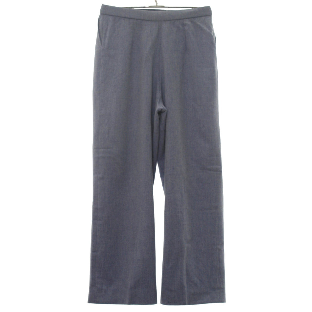 Vintage 70s Women's Medium Pants Gray Wool Wide Leg Slacks High Waist Lined