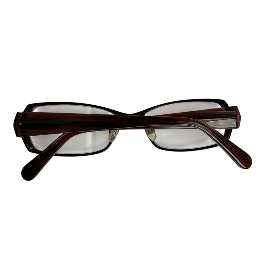 Vera Wang V025 Burgundy Brown Rectangular Eyeglass Frames BU 53-16-135
