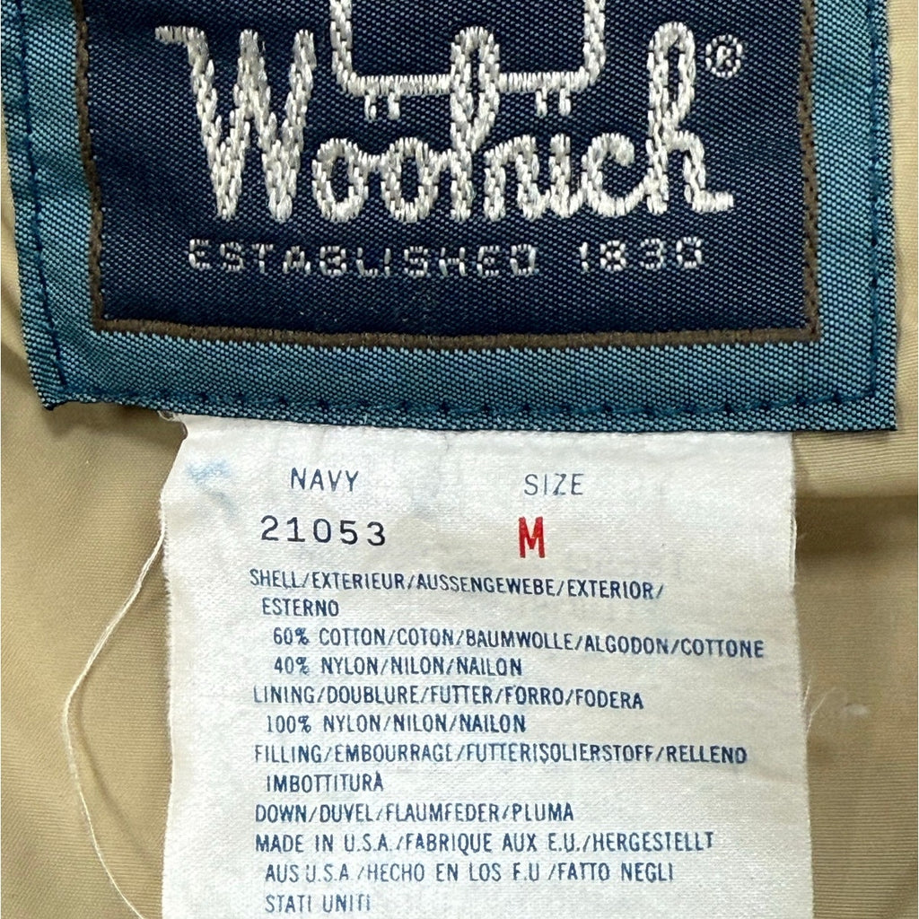 Vintage 80s Men’s Medium Woolrich Vest Navy Down Puffer Made in USA Outdoors