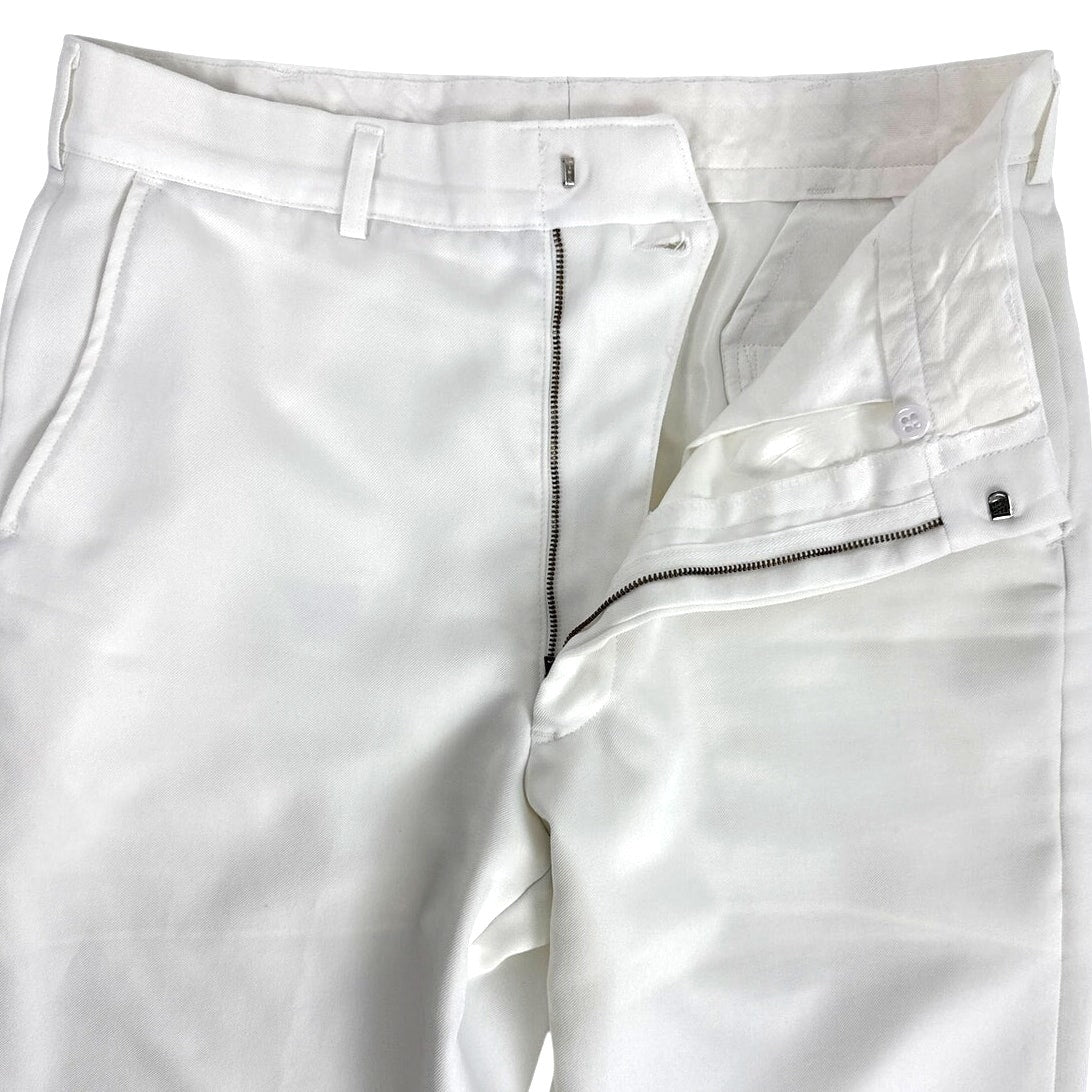 Vintage 80s US Navy White Dress Uniform Pants Wide Leg Men’s 34L