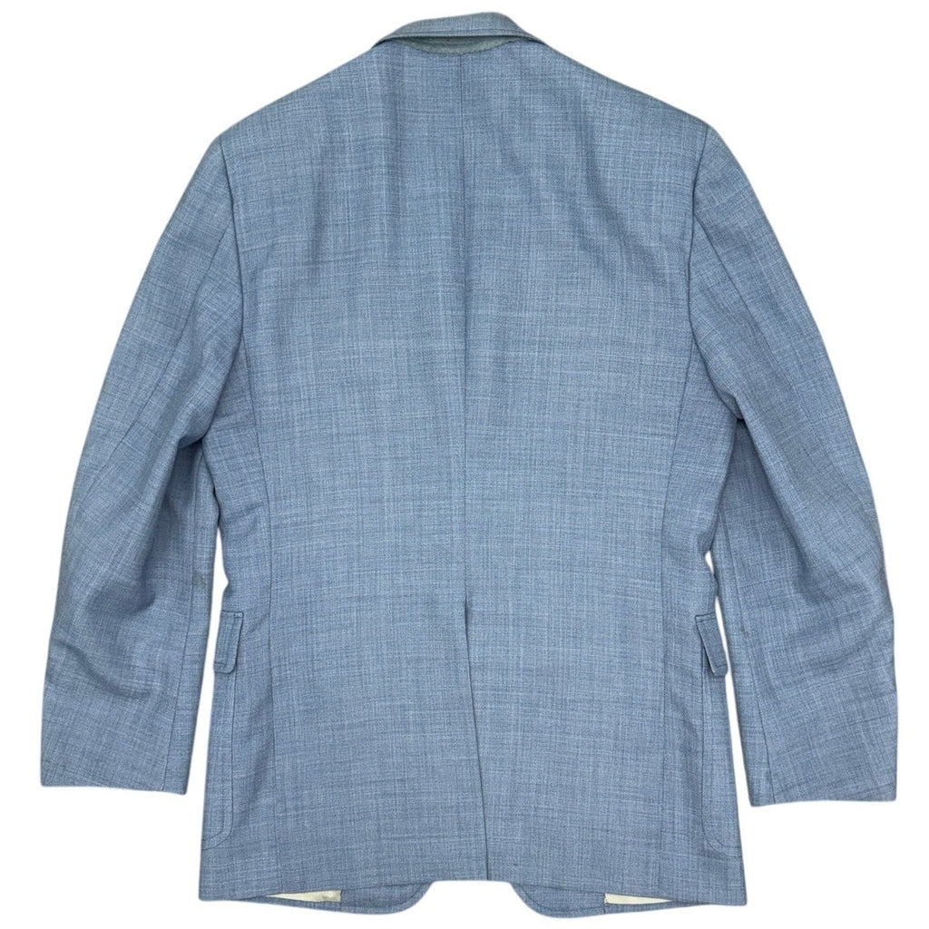 Vintage 70s Hart Schaffner Marx Sky Blue Sport Coat Blazer 38 Wool Look