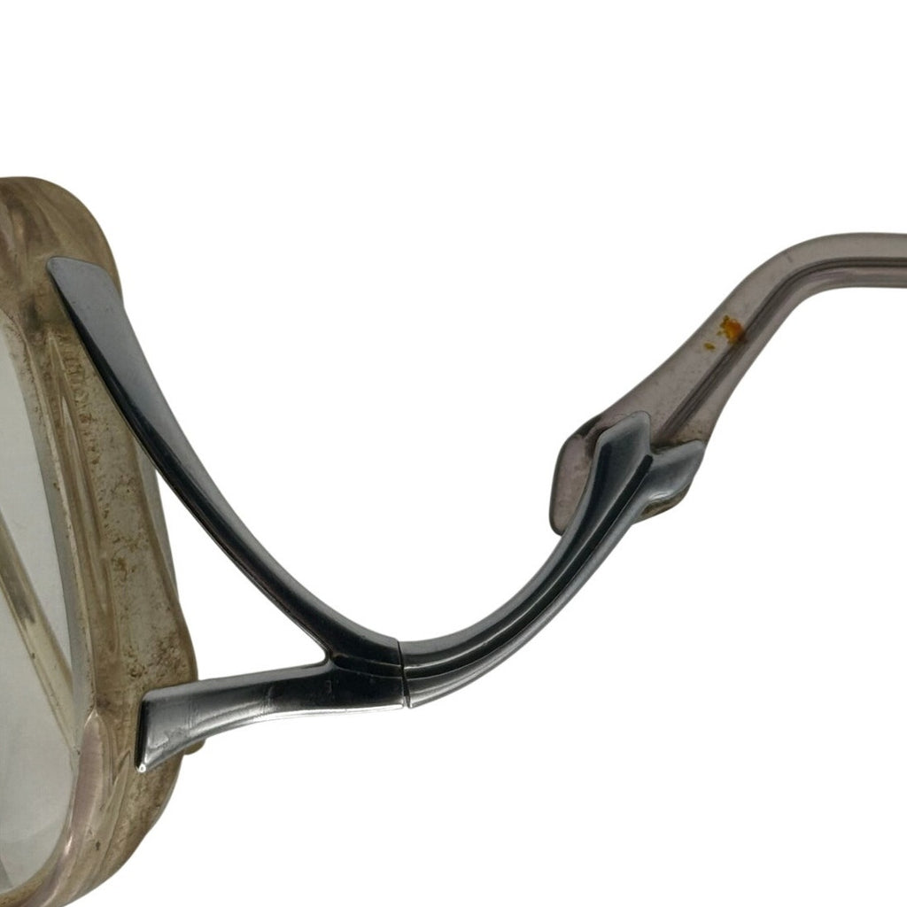 Vintage Oversized Clear Eyeglass Frames Gold Tone 54-16-140 USA