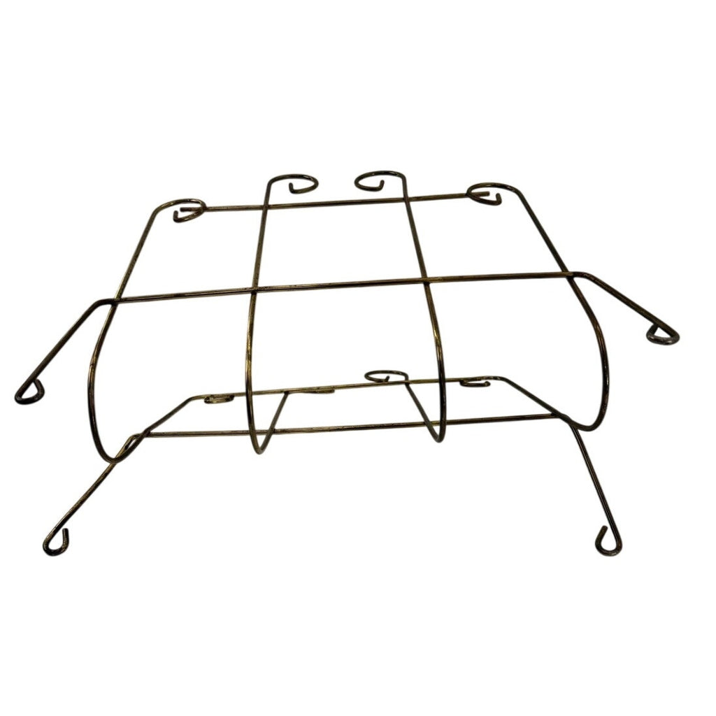 Vintage 70s Black Metal Wire Magazine Rack Basket Home Office Organizer