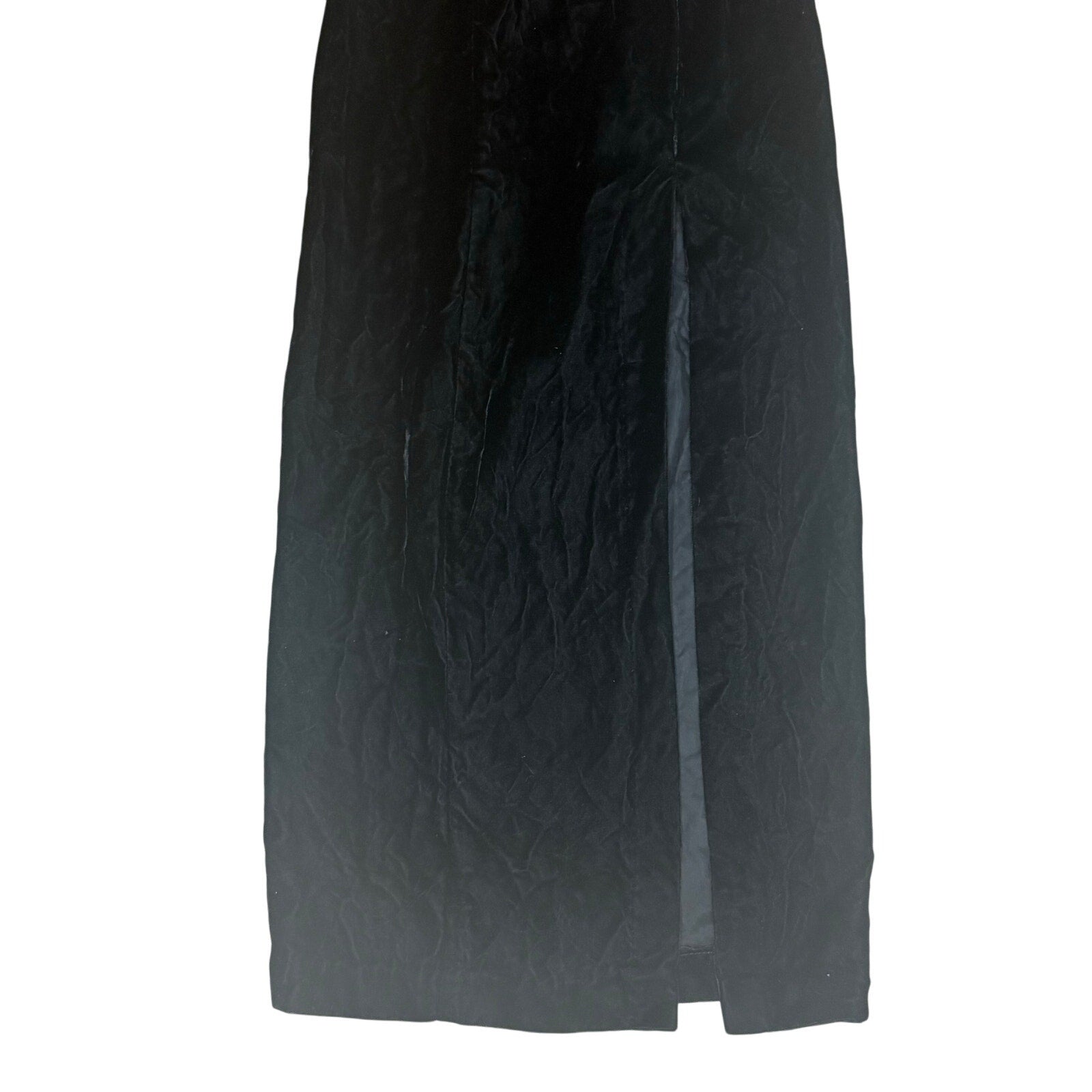 Vintage 90s Nadine Black Velvet Maxi Formal Dress Women’s Juniors 3