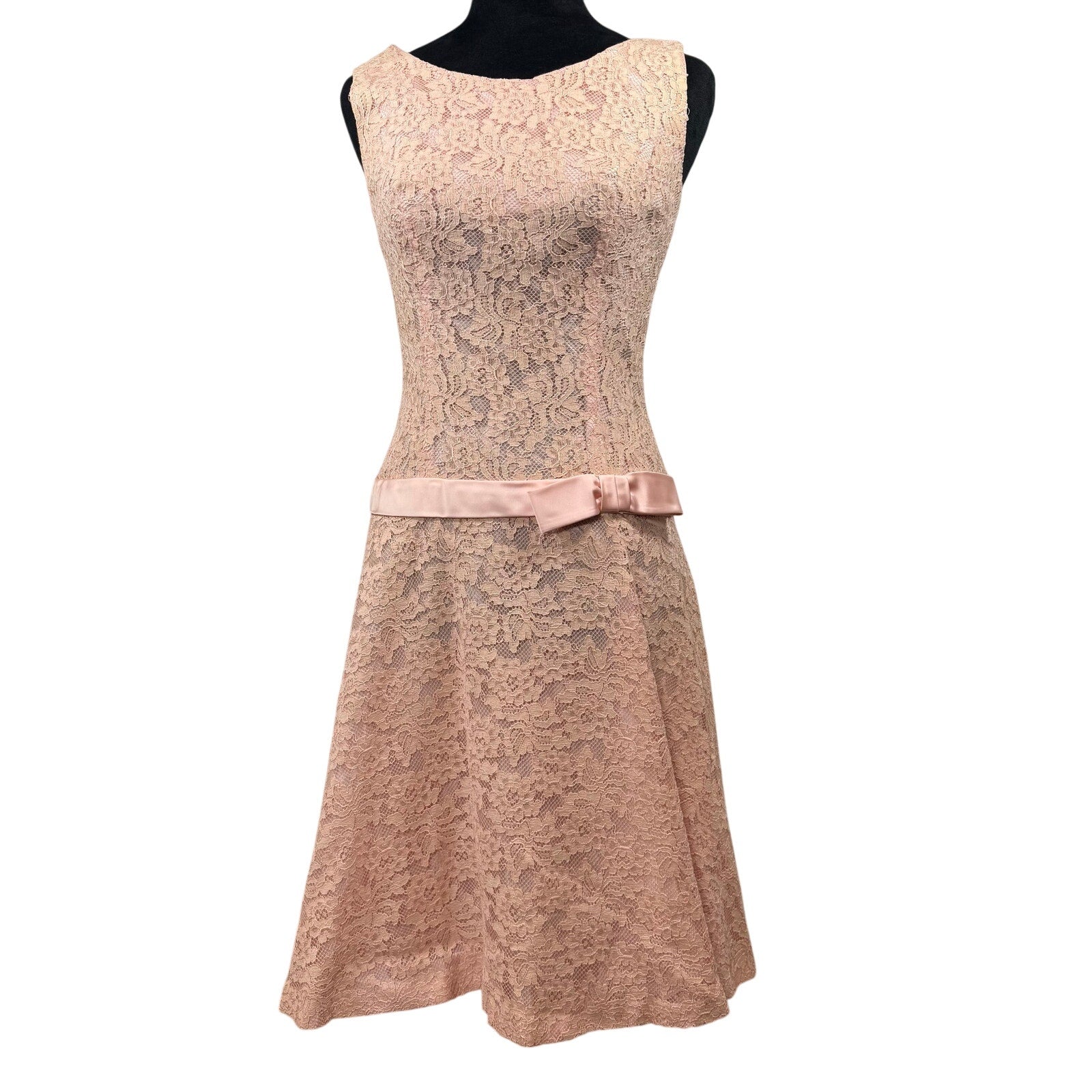 Vintage 60s Women's Small Light Peach Pink A-Line Dress by Jr Theme Union Made