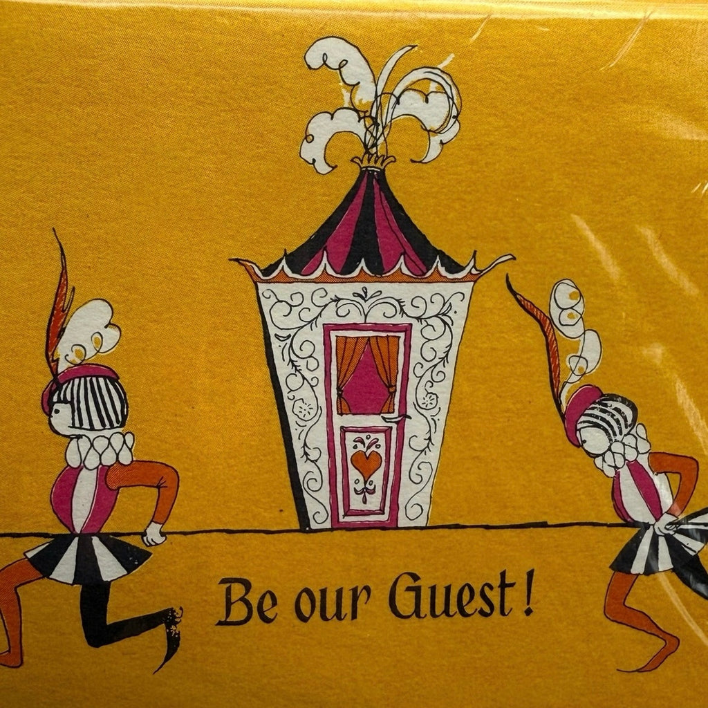 Vintage 70s Drawing Board Be Our Guest Invitations Cards Envelopes Set 10 New