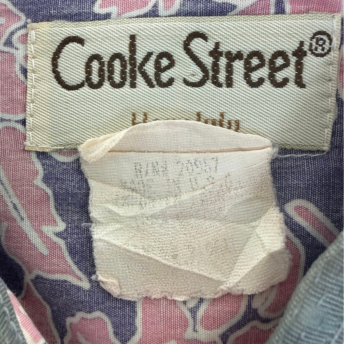 Vintage 80s Cooke Street Hawaiian Reverse Print Floral Camp Shirt XL