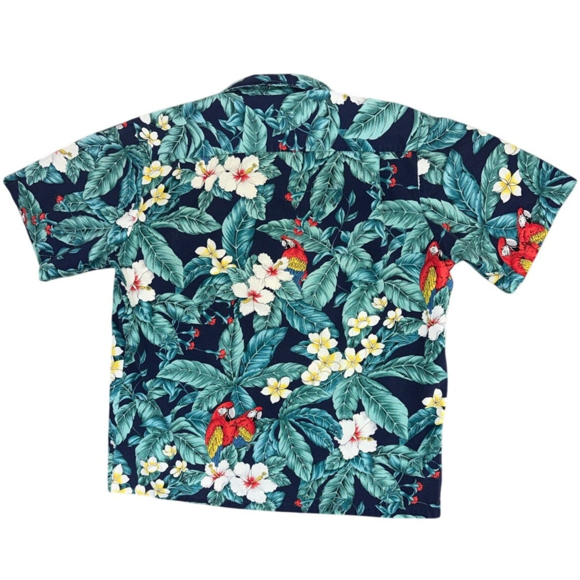Vintage 90s Hawaii Hawaiian Shirt Mens XL Tropical Floral Cotton Aloha