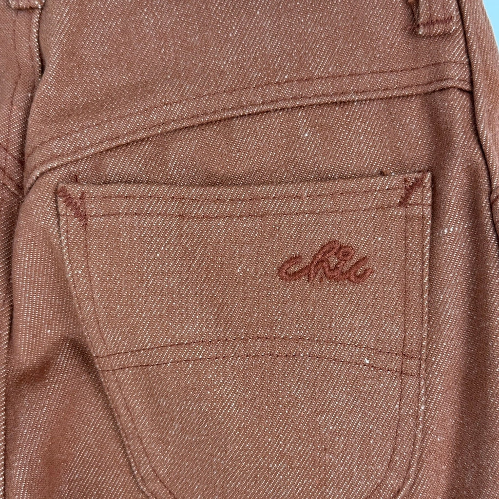 Vintage 80s Chic by H.I.S. Super Straight High Rise Brown Pants Women's 28x33