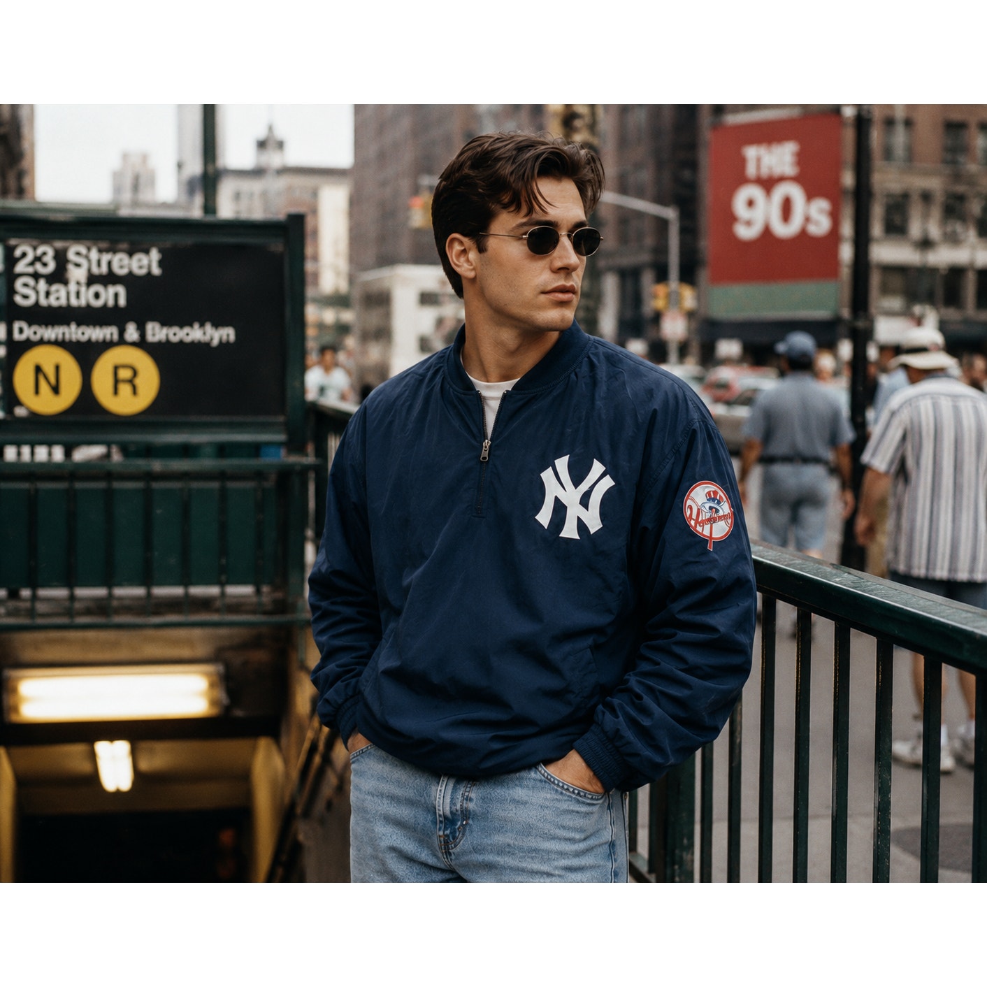 Majestic New York Yankees Authentic Collection Quarter Zip Pullover XL