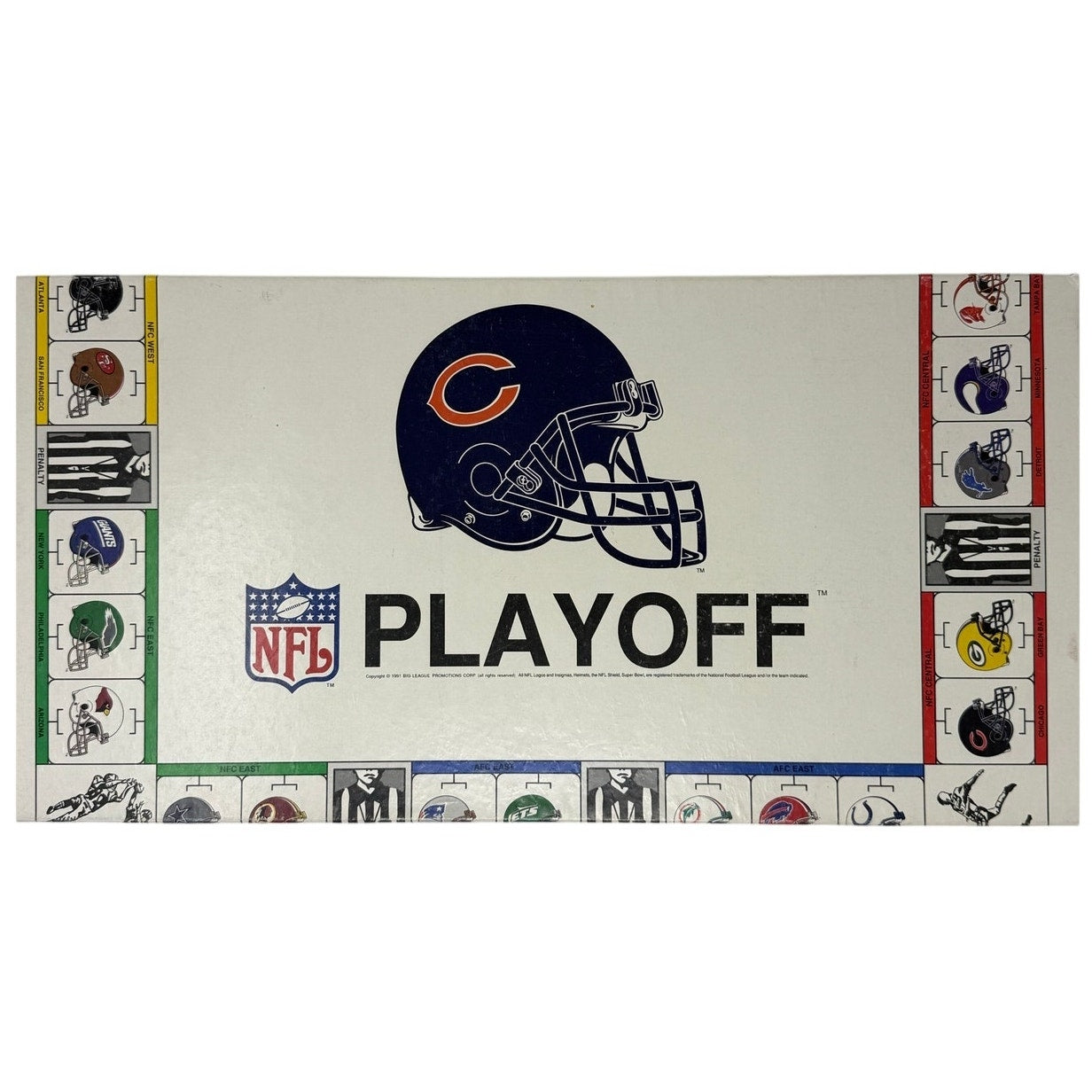 1991 Team NFL Playoff Board Game Big League Promotions Complete Vintage