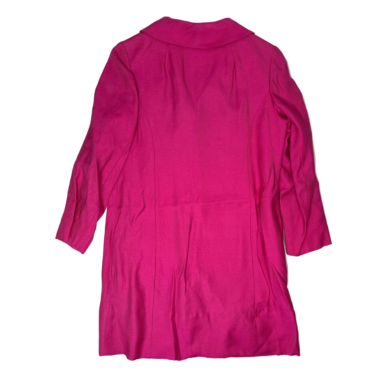 Vintage 60s Women’s Medium Jack Bloom Pink Swing Coat A-Line Rayon Acetate