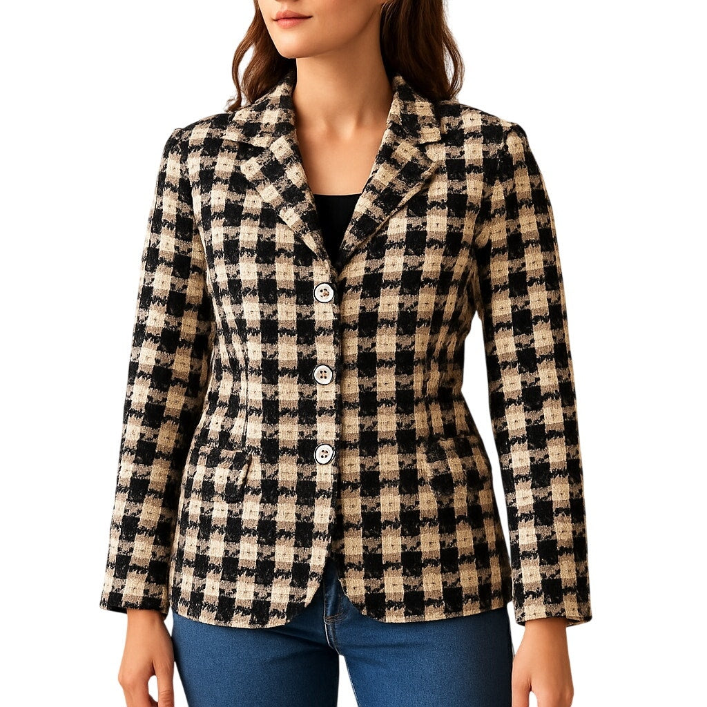 Womens 80s Houndstooth