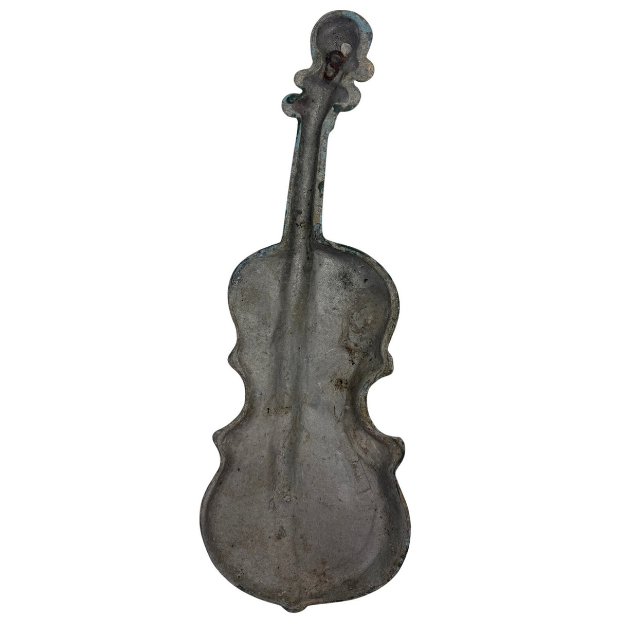 Vintage 60s Royal Silver Red Cast Metal Violin Wall Hanging Decor 18.25”