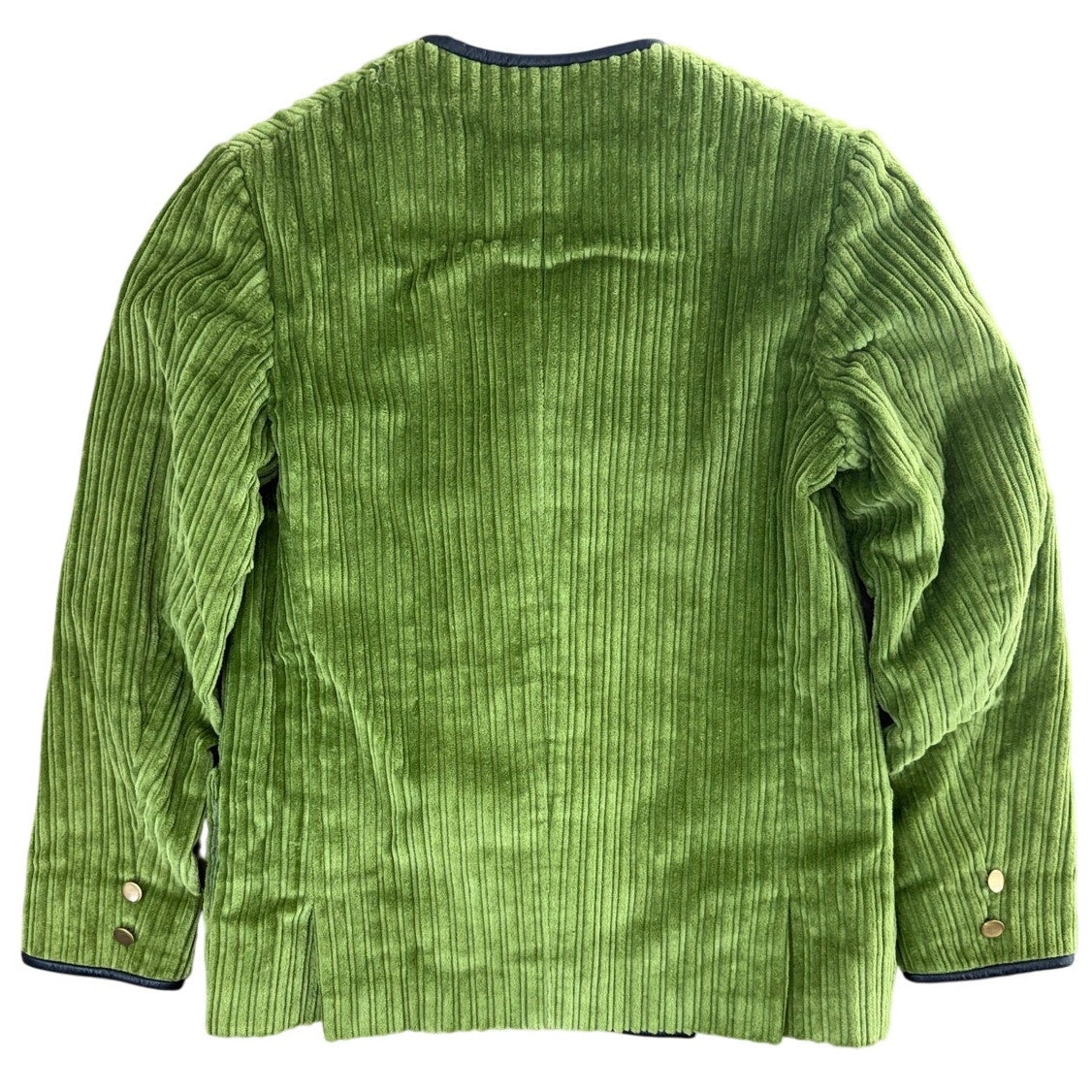 Vintage 90s Ellen Bauer Green Corduroy Double Breasted Mod Jacket