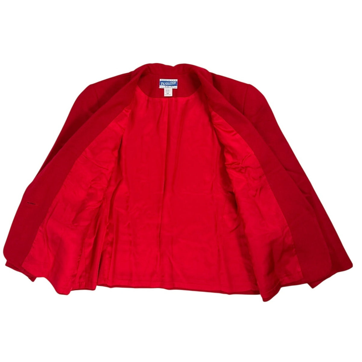 Vintage 80s Pendleton Red Wool Shawl Collar Blazer Jacket Women's 16W USA