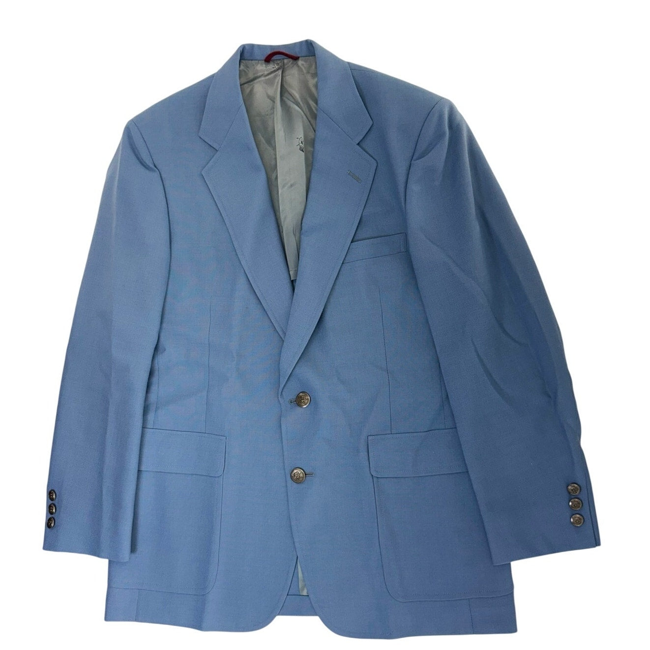 Vintage 70s Hart Schaffner Marx Blue Wool Blazer Sport Coat Men's Large 42R