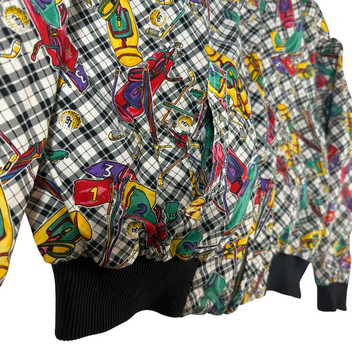 Vintage 90s Women's Medium Lizsport Reversible Golf Jacket Bomber Utility