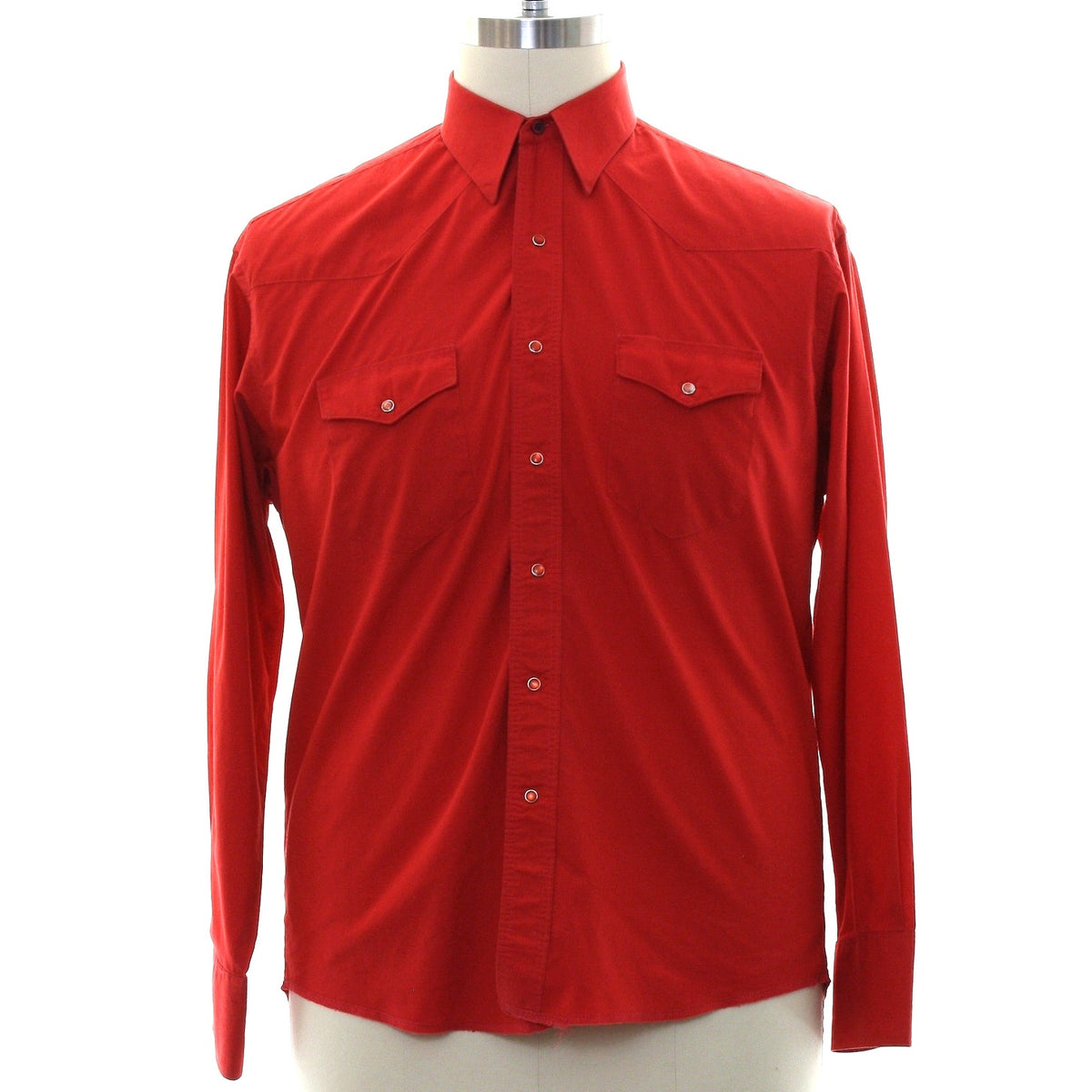 Vintage 80s Men’s 17-36 XL Wrangler Red Snap Western Shirt