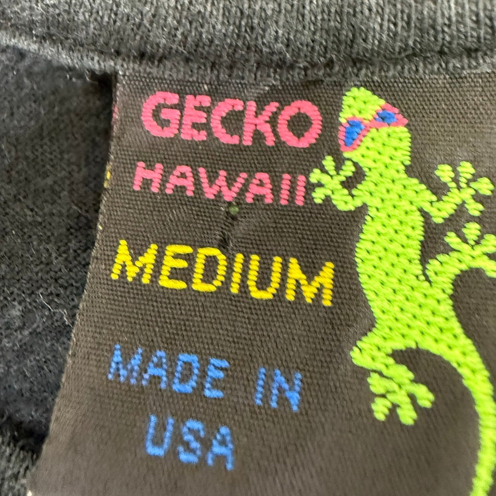 Vintage Gecko Hawaii Graphic T Shirt USA Made Surf Skate Men's Medium