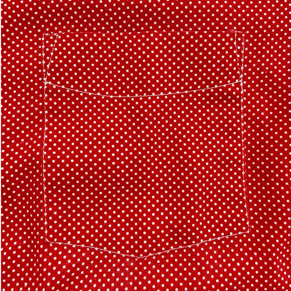Vintage 70s Fashion Classics Red Pin Dot Disco Shirt Men's Large