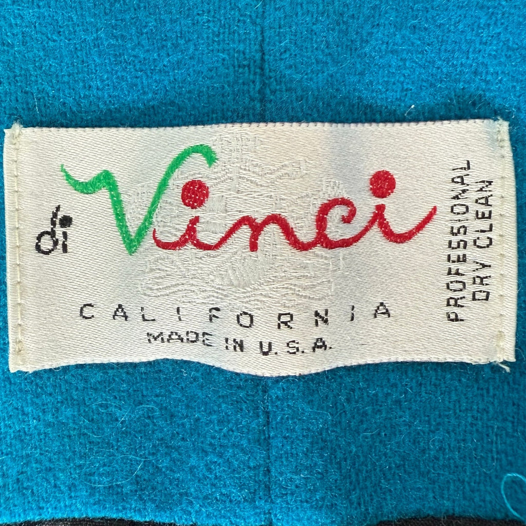 Vintage 70s Women's Large Blue Blazer by  diVinci California Lined Made in USA