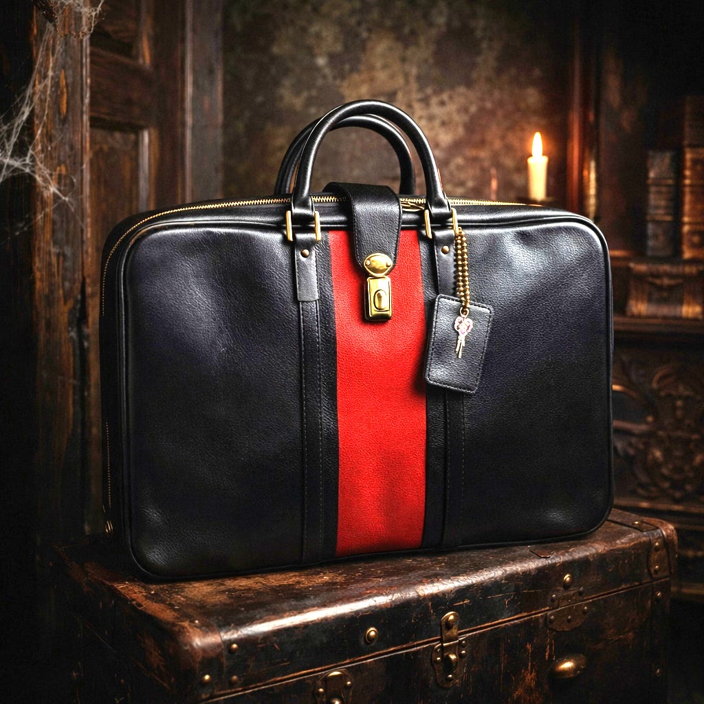 70s Suitcase Luggage Locking Travel Case