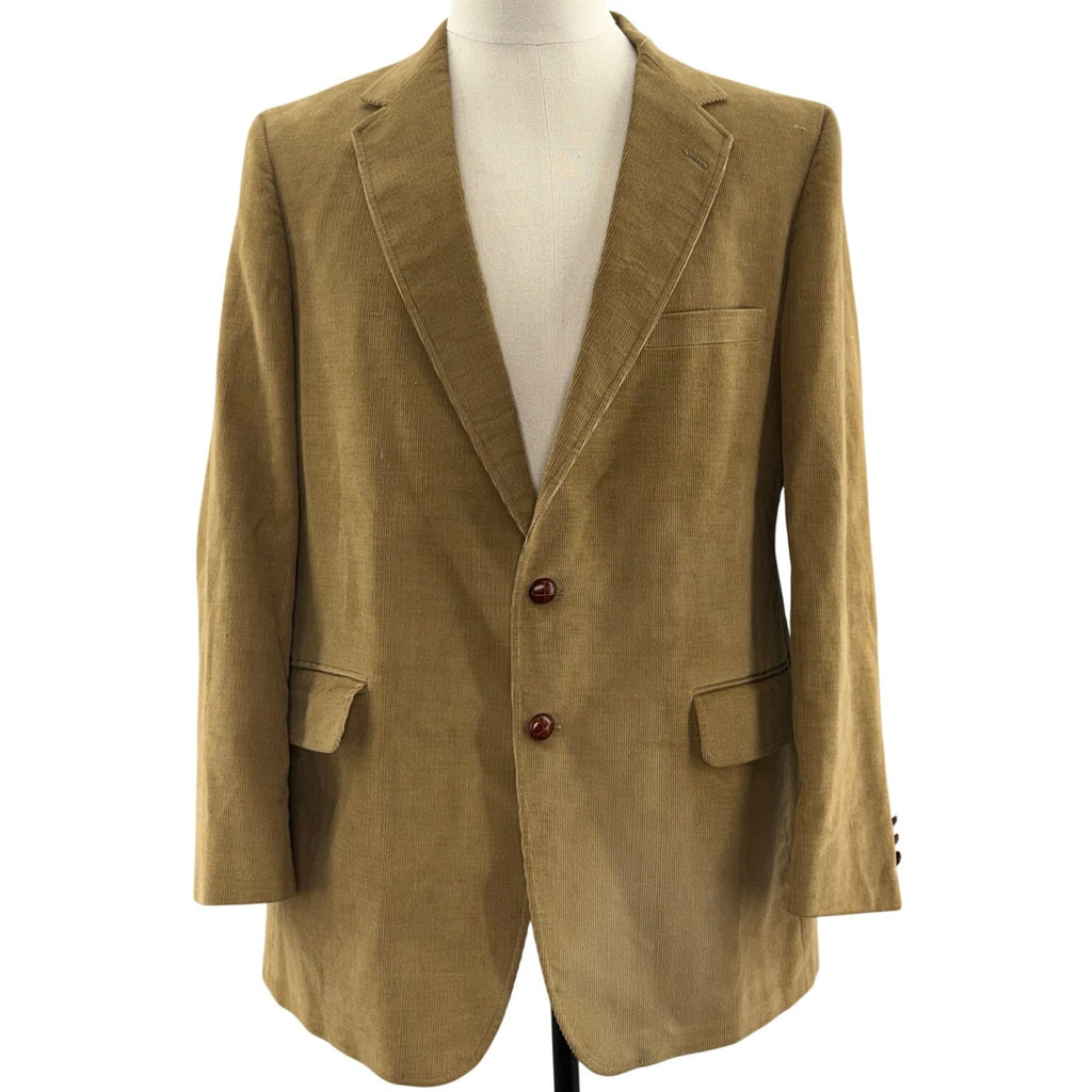 Vintage 80s Men's Medium Caramel Brown Blazer Woods 40R