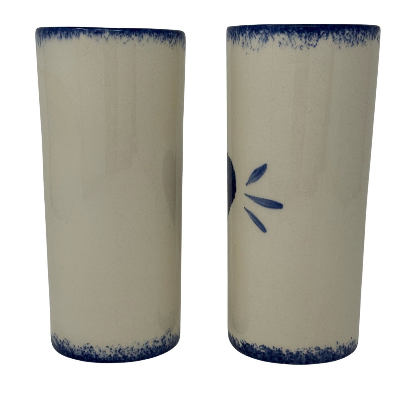Vintage 80s Cottagecore Ceramic Tumbler Set of 2