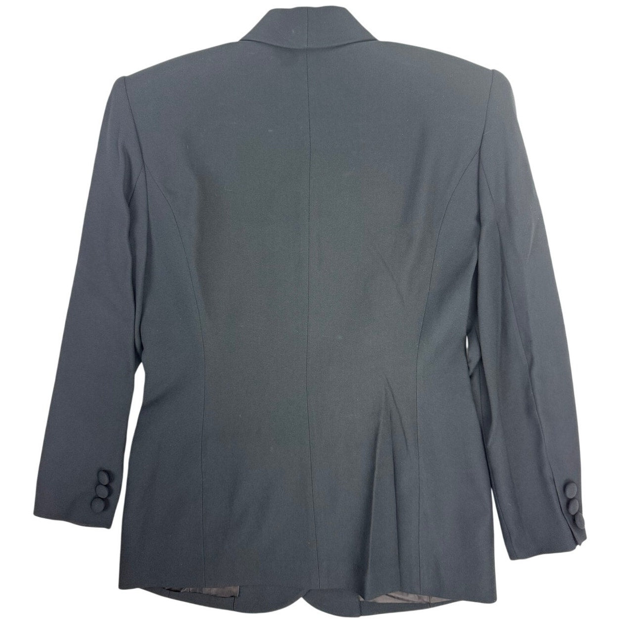 Vintage 80s Valerie Stevens Women's Double Breasted Blazer Jacket Size 4 Black