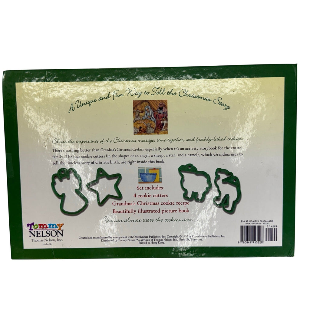 Vintage 90s Grandma’s Christmas Cookies Storybook Set Cookie Cutters Ottenheimer